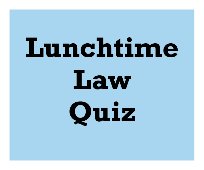 book cover - Lunchtime Law Quiz